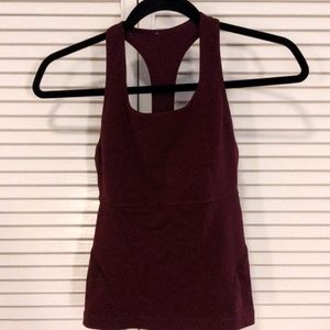 Lululemon built in bra t-back tank Size 4